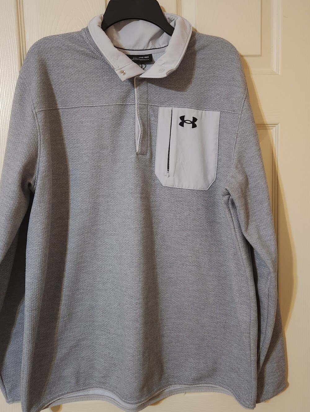 Under Armour ColdGear Men's Big & Tall 2XL Gray 1/4 Zip Mock Neck Sweatshirt